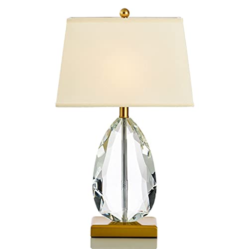 Skrivbordslampa Bordslampa kristall bordslampa modern mode vardagsrum sovrum lampa kreativ kristall tyg lampskärms sängkläder dekorativ lampa Bordslampor