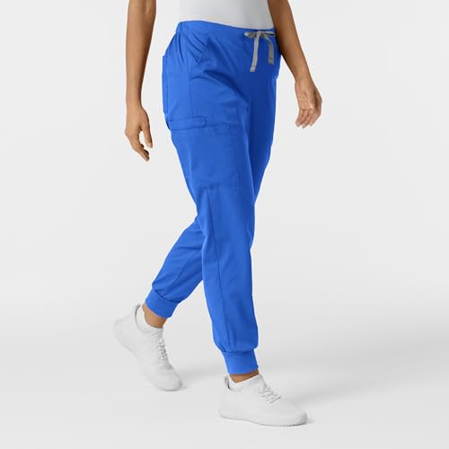Image of Wink W123 Women's Flex-n-Reach Track Scrub Pant, Black, Large Petite