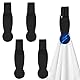 4 Stück Magnetische Handtuchclips, Robust und Einfach zu Bedienen, Silikon Handtuchklammern, Vielseitige Anwendung, Handtuch Klammern, für Befestigen und Aufhängen von Handtüchern (Schwarz)