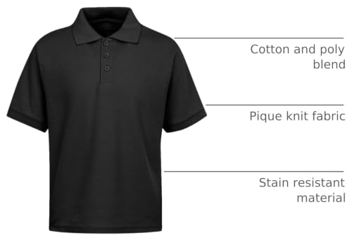 Image of Premium Wear Boys School Uniform Short Sleeve Stain Guard Polo Shirt