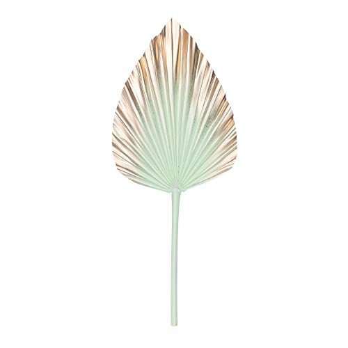 The Baked Studio - Dried Palm Leaf Leaves Palm Spear Cake Topper for Cake Decoration (Mint & Gold Ombre), 15cm x 18cm - Image 3