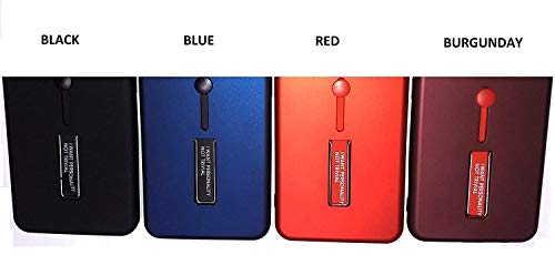 Image of Heartly Matte Finish Shockproof Dual Layer TPU + PC with Stand & Finger Holder Case Cover for Samsung Galaxy A70s / A70 - Burgundy