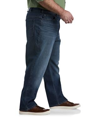 True Nation by DXL Men's Big and Tall Loose-Fit Stretch Dark Wash Jeans3