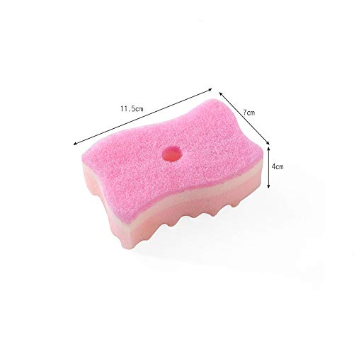 Yellow Pink Colors Multi-Functional Sponges Non-Scratch Scrub Sponges Household Kitchen Cleaning Sponges Durable Scouring Pads,Pack Of 4 #TOP1