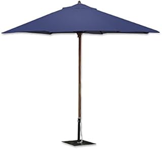 Jati Umbra 3m Garden Sun Umbrella Parasol with Cover (Navy Blue) - Octagonal | Double-Pulley | 2-Part Pole