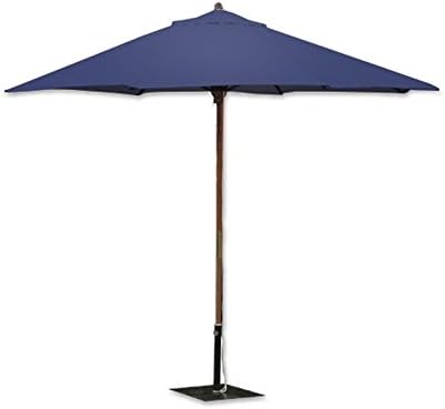 Jati Umbra 3m Garden Sun Umbrella Parasol with Cover (Navy Blue) - Octagonal | Double-Pulley | 2-Part Pole
