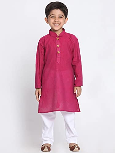 Image of VASTRAMAY Boys Cotton Regular Fit Solid Regular Kurta
