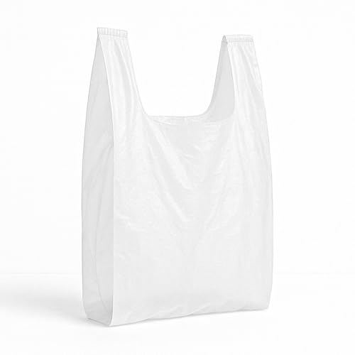2000 Stück Hemdchentragetaschen 25+12x45 cm weiß, Plastik-Einkaufstaschen – Tragetaschen für Imbiss, Kiosk, Laden & Markt – Robuste Hemdchenbeutel, Plastiktüten, Shopper Bags