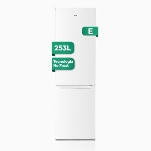 Svan Frigorífico Combi 2 Puertas Blanco SC185501ENF. Capacidad 253 Litros, No Frost, Multi AirFlow, Puerta Reversible, Bajo Nivel Sonoro, Eficiencia Energética Clase F