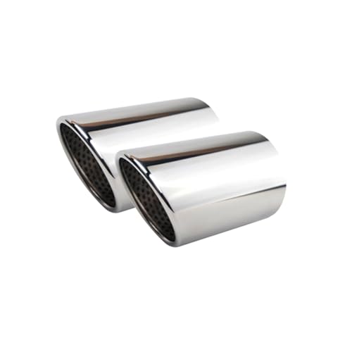 Tubo de escape para evitar el óxido visual en Audi Q7 2006-2013, puntas de acero plata, 2 piezas