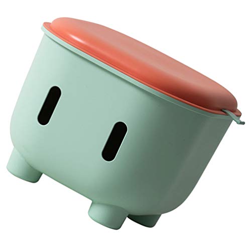 Banquinho de brinquedo Otomano da Hemoton para sala de jogos, caixa de brinquedo que economiza espaç