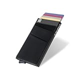 RE® Tarjetero para Hombre con Capacidad de 6 a 8 Tarjetas | Tarjetero Metálico RFID | Cartera Minimalista de Aluminio | Portatarjetas Compacto y Seguro