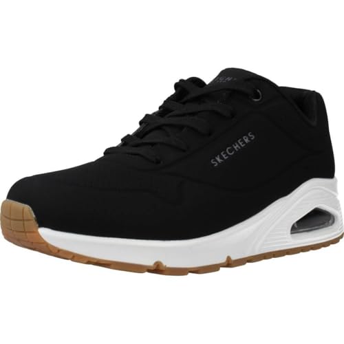 Skechers Damen uno stand on air Sneakers, Black Durabuck, 35 EU