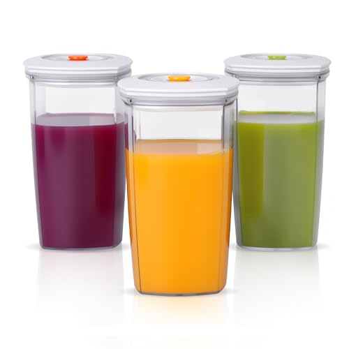 SNUGTOPIA Vacuum Seal Juice Cups, 750ml (3-pack)