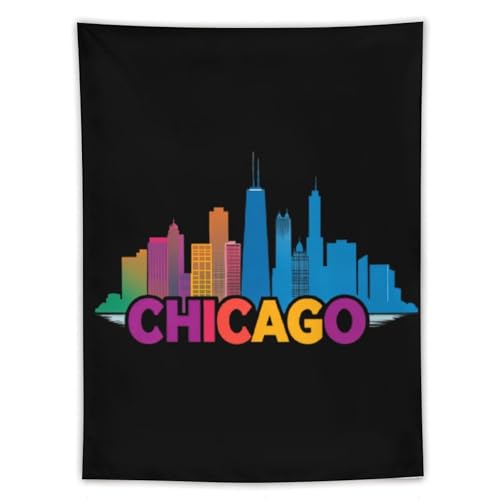 Tapiz de Chicago vertical: la solución estética para paredes vacías en tu salón