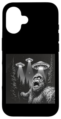 Bigfoot Selfie UFO Funny Sasquatch Aliens Men Wormen Case for iPhone 16