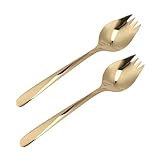 Photo Gallery zerodeko 2 pezzi spork in acciaio inossidabile oro cucchiaio forchetta multifunzionale con lungo posate leggere e compatte per insalate pasta e ramen lavabili in lavastoviglie per e uso Photo Gallery zerodeko 2 pezzi spork in acciaio inossidabile oro cucchiaio forchetta multifunzionale con lungo posate leggere e compatte per insalate pasta e ramen lavabili in lavastoviglie per e uso