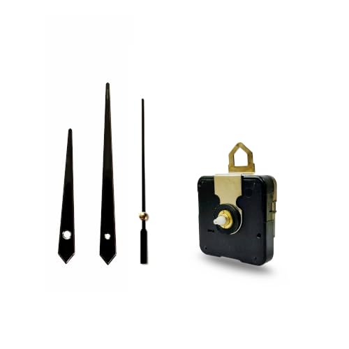 Image of 12mm Wall Clocks Silent Movement, Battery Operated Clock Movement and Needles, Quartz Wall Clock Movement Replacement Clock Machine with Hands (Black Plain Pati)