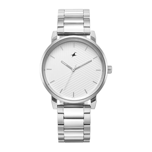 Montre à quartz analogique cadran blanc Stunners 3278SM04 bracelet acier