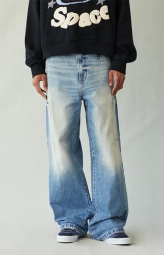 PacSun Men's Blake Extreme Baggy Jeans Cargo Light Blue Tint3