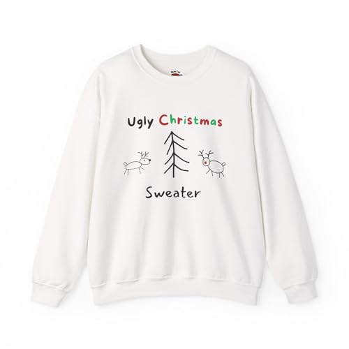 Ugly Christmas Sweater Crewneck, Holiday Apparel, Funny Sweatshirt, Unisex Winter Fashion, Gift for Him/Her