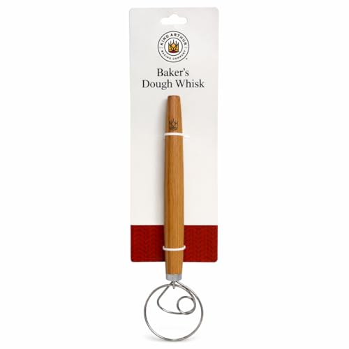 King Arthur Baking Company Baker’s Dough Whisk, Single-Loop, 18/8 Stainless Steel, For Mixing Bread, Sourdough, Pizza, And Cookie Dough