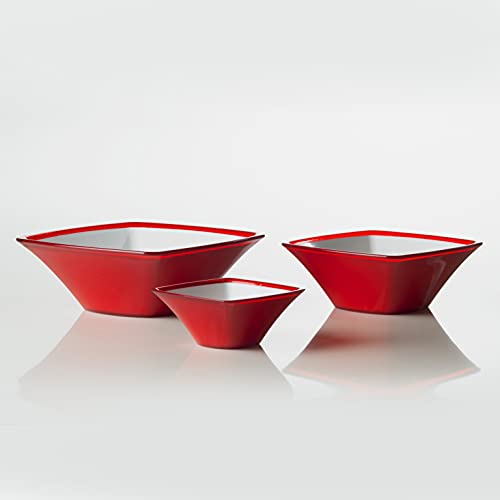 Omada Design Kitchen Bowl 1.3 L, Unbreakable Acrylic Salad Bowl, Dishwasher Washable, Made in Italy, Square Line - Image 4