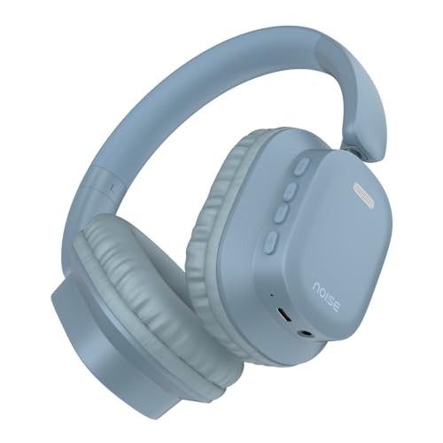 Image of Noise Airwave Max 2 Wireless On-Ear Headphones with 50H Playtime, 40mm Drivers - Deep Bass, 3 Preset EQ Modes, 40m /s Low Latency, Dual Pairing,BT V5.3 (Serene Blue)
