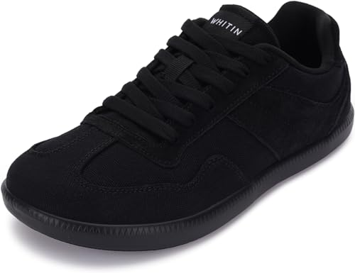 WHITIN Womens Wide Feather Sneakers | Canvas Casual Shoes | Zero Drop Sole