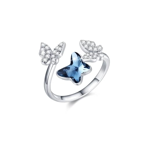 Regalo per voi: l'anello aperto a farfalla viene fornito con una bella scatola. Regalo perfetto per te, mamma, amici, moglie, nonna, fidanzata, figlia o altri membri della famiglia. Regalo piacevolmente sorpreso per San Valentino, festa della mamma, Pasqua, laurea, Natale e tutti i tipi di anniversari.