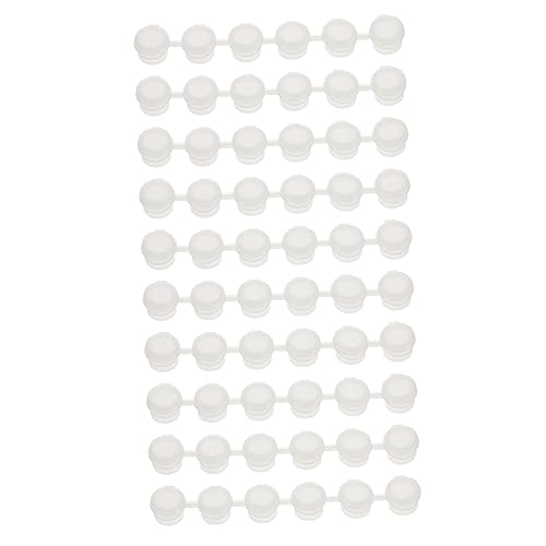 MUELODSIC Compact 40pcs Paint Lids Plastic Paint Pots Strips for Boys and Girls Schools and Art Festivals