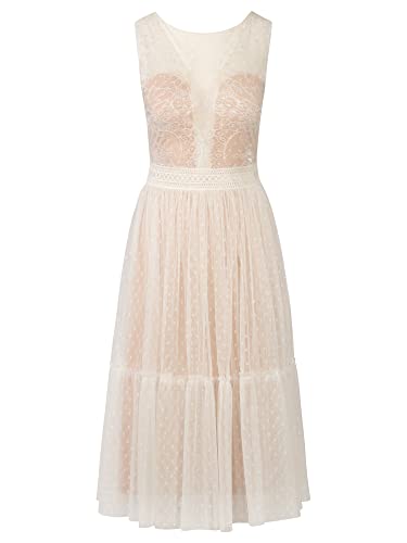 APART Fashion Damen Kleid Dress, Creme, 42 EU