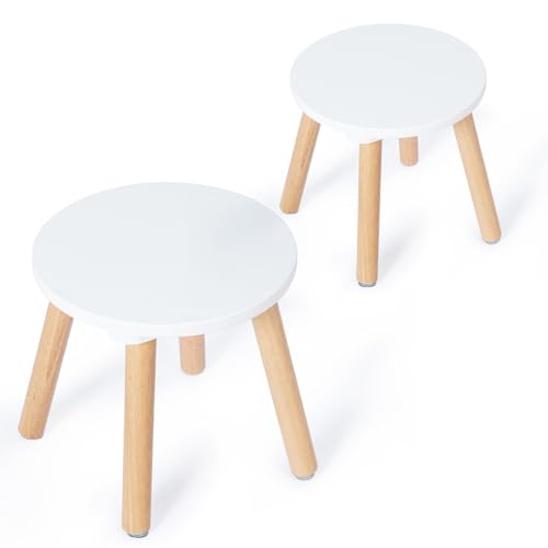 Frogprin 2 Pack Wooden Kids Stool