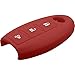 Produktbild PhoneNatic Silikon Schlüssel Hülle kompatibel mit der Infiniti 3-Tasten Fernbedienung in rot Funkschlüssel 3-Key