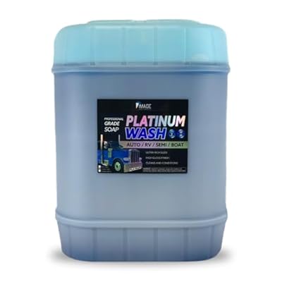 Image Wash Products - Platinum Wash - Professional Detailer Grade Concentrated Truck Wash Soap - High Lubricity Foaming Wash For Trucks/RV's/Cars/Boats/Trailers/Equipment - 5-Gallon