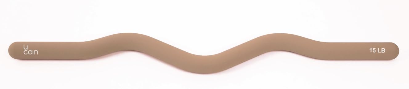 U can Barre en silicone incurvée avec poids pour exercice | Barre ergonomique pour entraînement de force et pilates | Accessoire de fitness idéal pour tonification et résistance