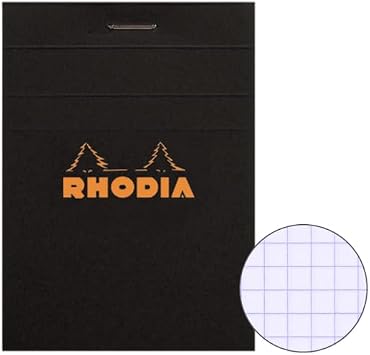 RHODIA cf11200ASTst5 Notepad No. 11 (A7) 80 Sheets Square Ruled Water Repellent Cover Perforated PEFC Certified, Block Rodia No.11 (7.4 x 10.5 cm) Assortment Set