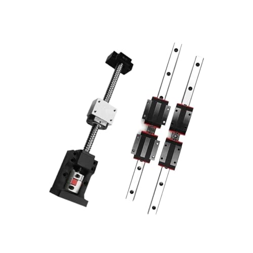 Metal Ball Screw nut end Processing Ball Screw SFU2004 150-1000mm HGR25 Linear Rail HR25+BF15 HM15-86 for Nema 34 Motor Seat+Coupler DSG20H for Parts(800mm)