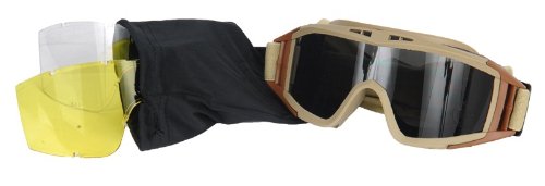 Airsoft Safety Goggles, Tan, Multi Lens