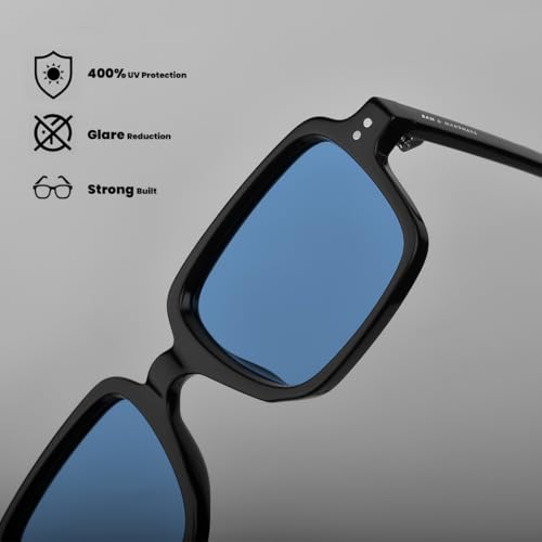 Image of SAM AND MARSHALL VANTA Sunglass I Rectangle Shape Sunglass I 400UV Protection I Unisex.