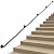 FlySkip Handrails for Indoor Stairs 12ft 4 Sections Galvanized Steel Pipe Stair Railing Non-Slip Wall Mount Hand Rail for Outdoor Indoor Stairs Porch Deck (12FT)