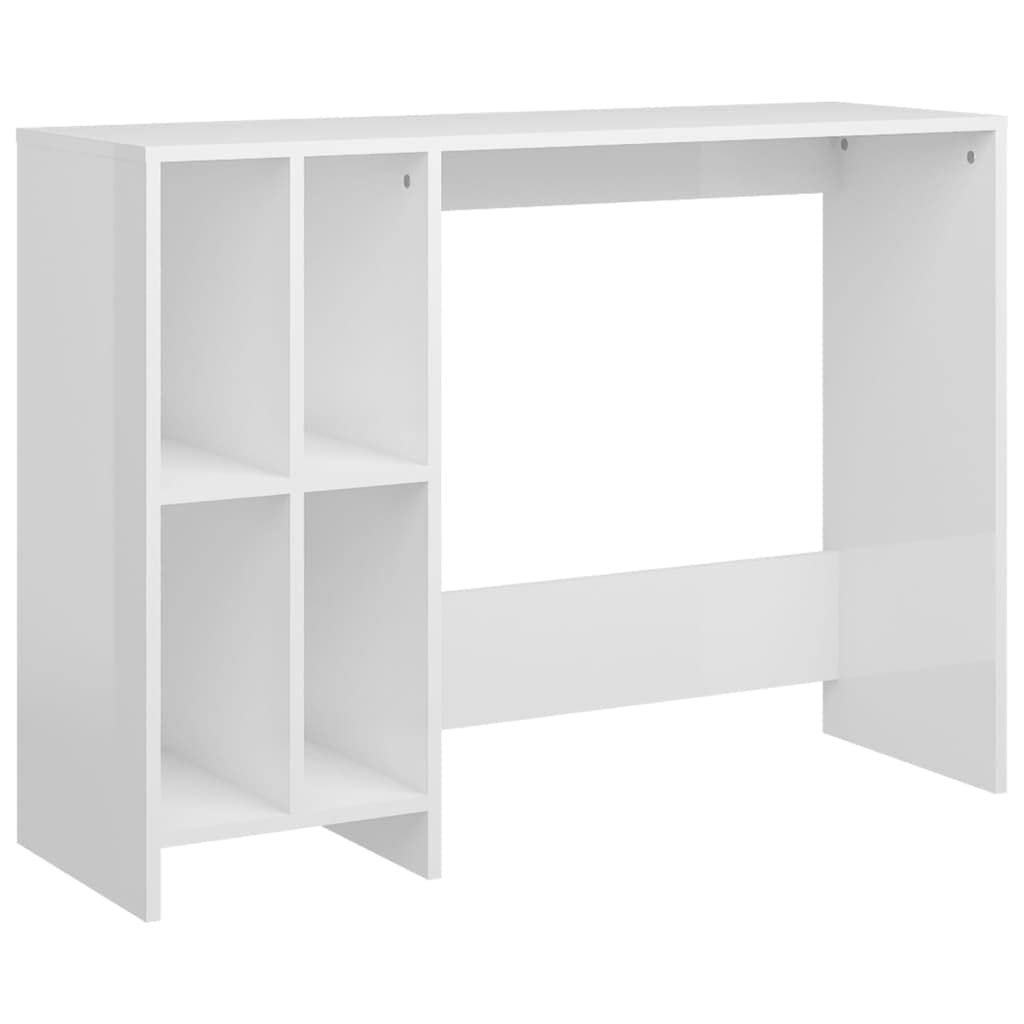 vidaXL Escritorio Notebook Estudio Oficina Trabajo Ordenador Computadora Portátil Muebles Mobiliario Contrachapada Blanco Brillante 102,5x35x75 cm