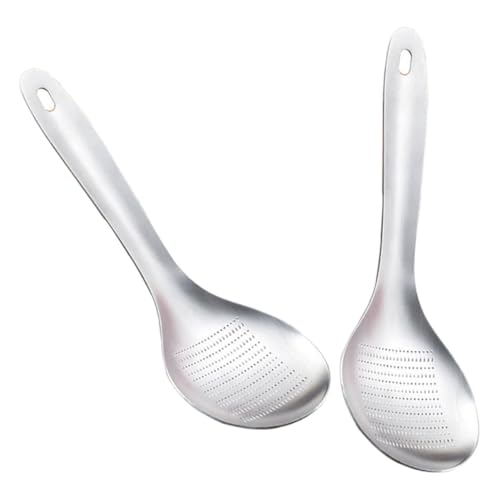 OFFSCH 2 Piezas Cuchara para rallar jengibre triturado exprimidor de limón amoladora Artilugio Poseedor muelas cozinha kitchen rallador de comida ajo multifunción Acero inoxidable Silver