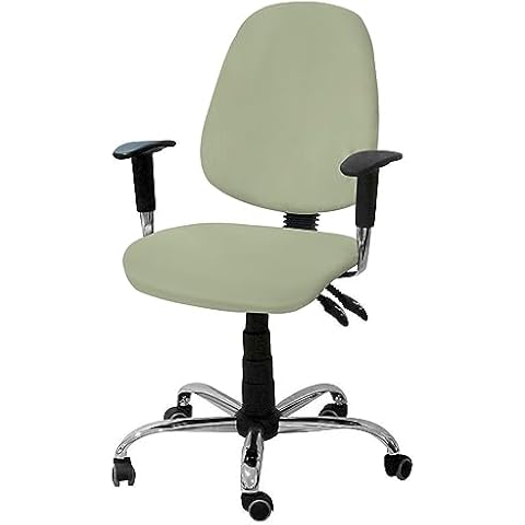 Ldtrchee Sage Green Office Chair Cover - Farmhouse Sage Green Computer Chair Covers Stretchable, Green Modern Universal Chair Slipcovers Washable Removable Rotating Chair Covers Protectors Cover