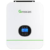 Growatt 5000W Solar Inverter 48V to 220V AC, Off Grid Pure Sine Wave Inverter Charger with 100A MPPT...