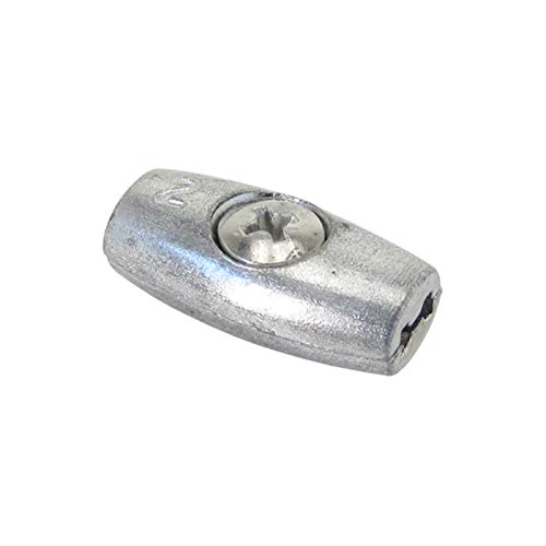 VOSS.farming Electric Fence Polywire Connectors, Pack of 5, Oval Shaped, 2-4 mm, Galvanized