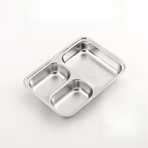 2個 ワンプレート 皿 ランチ アンパンマン 食器 ワン 皿 ステンレス ワン 仕切り皿 分割 フード トレイ 皿 おしゃれ 大人 子供 キャンプ用 バーベキュー ((子供用)小判型三方格子【カバーなし】)