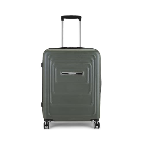 Image of uppercase Helix Solid (Medium) 68Cm Textured Trolley Bag with Combination Lock, 8 Wheels, Eco Polycarbonate Luggage, Laundry Compartment, Durable Design for Travel - Suitcase for Men & Women Grey