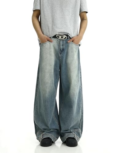 Men Baggy Jeans 90s Vintage Y2k Straight Leg Pants Hip Hop Skateboard Streetwear Trousers3