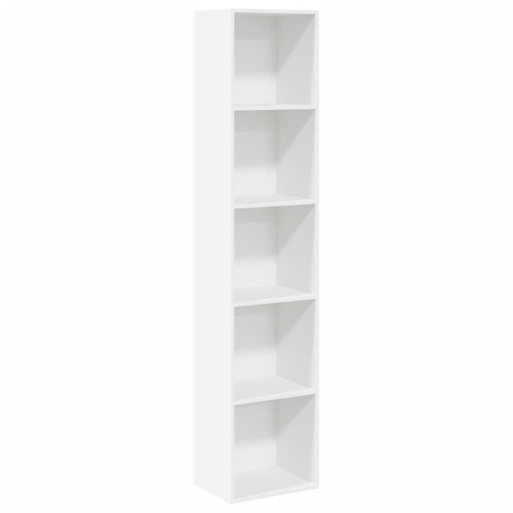 vidaXL Estantería librería Madera de ingeniería Blanco 40x30x189 cm, librería, estantería de Libros, Estante de Libros, librerías